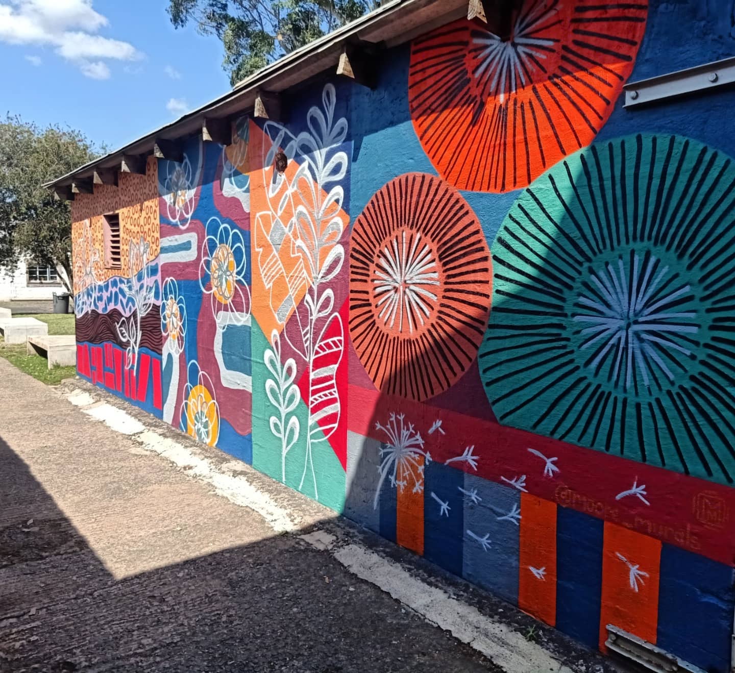 Old Mushroom Farm — Feature Wall — mural in The Old Mushroom Farm