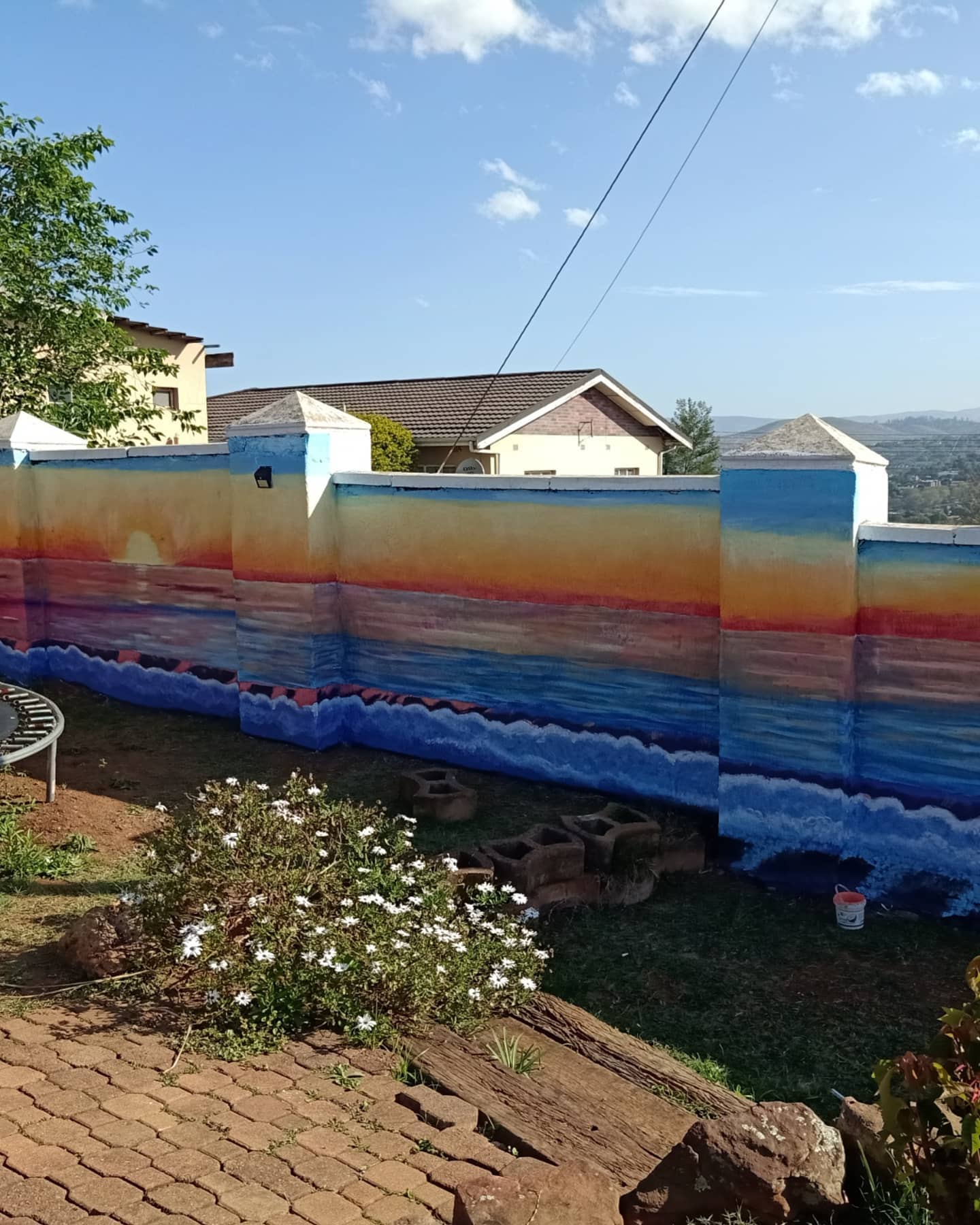 Old Mushroom Farm — Boundary Wall — mural in The Old Mushroom Farm