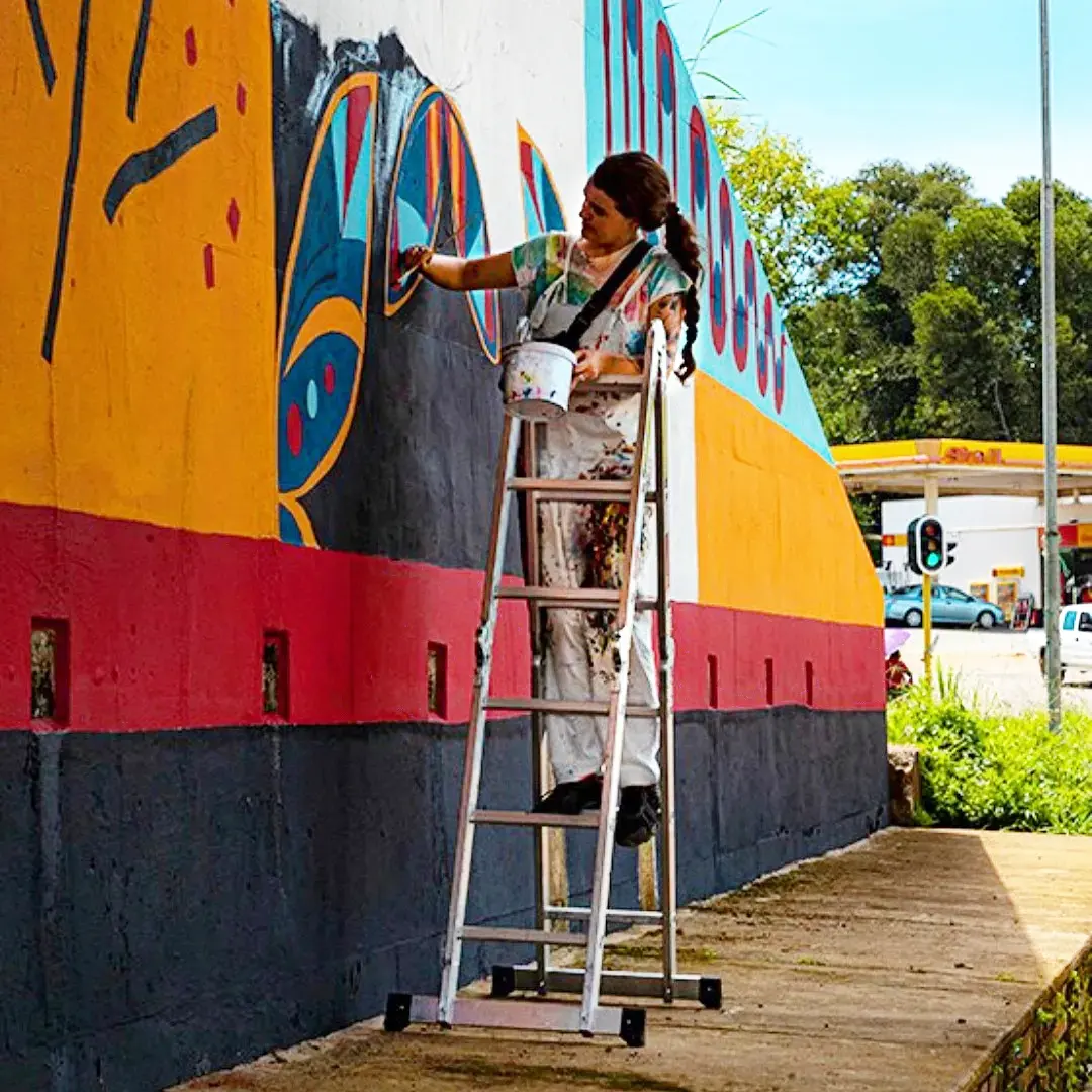 On the Ladder — mural in KwaZulu-Natal