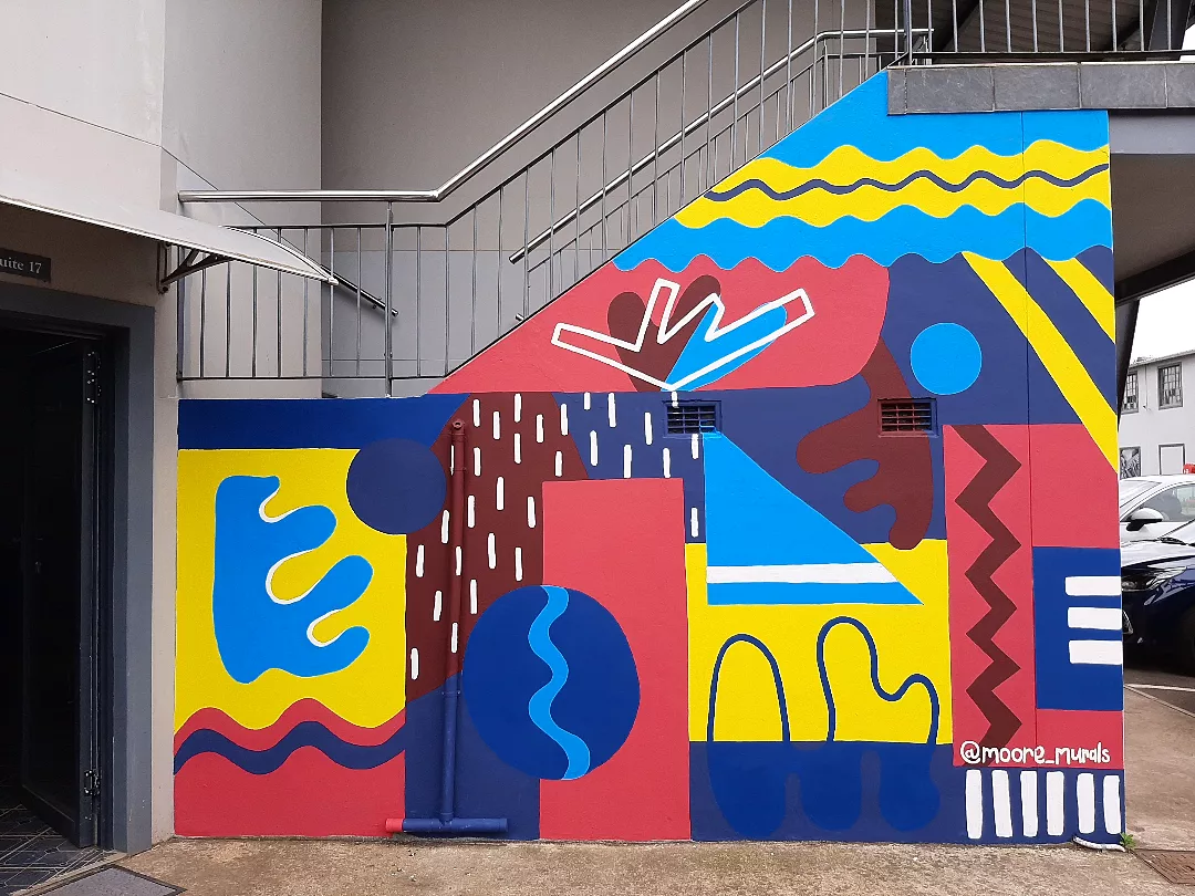 Colour Block Staircase — mural in Hilton, KwaZulu-Natal